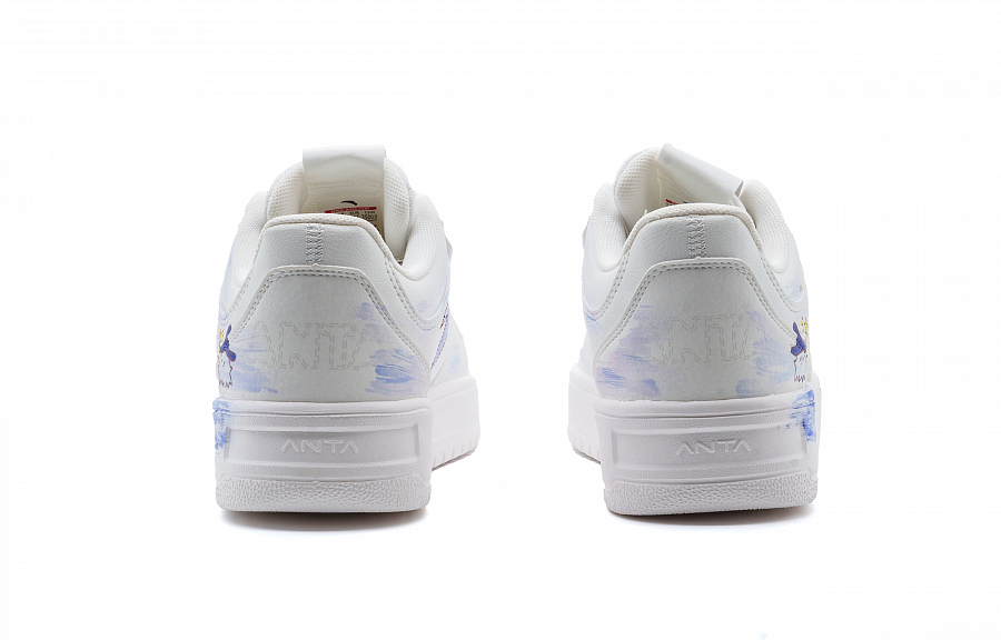 Anta Relaxed Cushioning, Wear Resistant Low Top Skateboard Shoes Unisex White Purple купить в интернет-магазине Yoocart с быстрой доставкой по России.