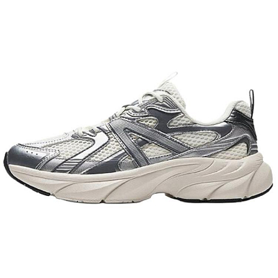 Anta Shock Absorbers Slip Resistant Breathable Low Top Casual Shoes Women's Ivory White Silver Charcoal Gray