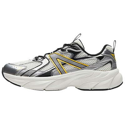 Anta Abrasion Resistant Breathable Low Top Casual Shoes Men's Silver White