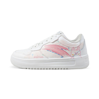 Anta Relaxed Anti Slip Wear Resistant Low Top Skateboard Shoes Unisex Pink