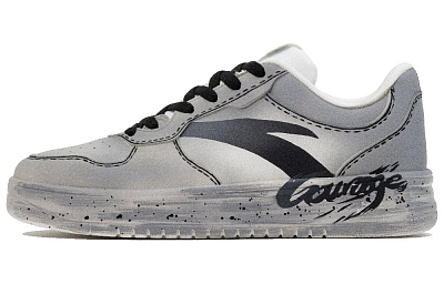 Anta Relaxed Extreme Custom, Hunting Chase Anti Slip Wear Resistant Low Top Skateboard Shoes Women's Black White
