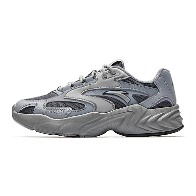 Anta Slip Resistant, Abrasion Resistant, Rebound Resistant Low Top Casual Running Shoes Women's Gray