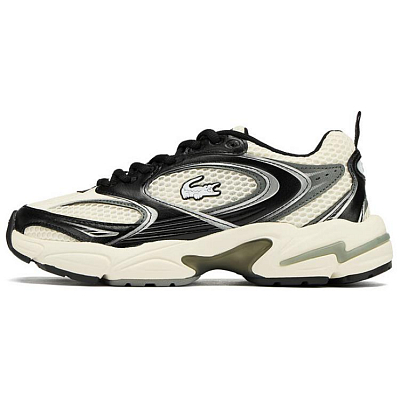 LACOSTE Wear-Resistant Low-Top Casual Shoes Women's Beige Black