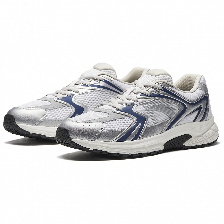 ANTA Running Shoes Men's Low top Pure White, Silver, Dark Nautical Blue купить в интернет-магазине Yoocart с быстрой доставкой по России.