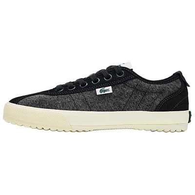 LACOSTE Canvas Shoes Women's Black/Light Yellow