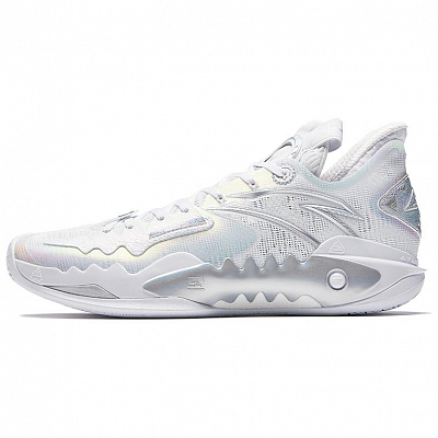 ANTA Shock Wave 5 Basketball Shoes Men's Low top ANTA White Silver