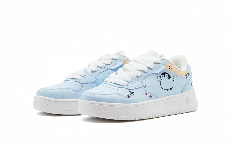 Anta Relaxed Cushioning, Wear Resistant Low Top Skateboard Shoes Unisex Light Blue купить в интернет-магазине Yoocart с быстрой доставкой по России.
