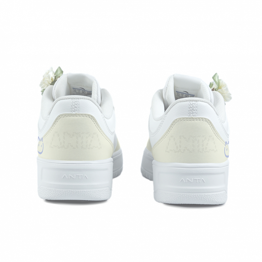 Anta Relaxed Coverage Slip Resistant And Abrasion Resistant Low top Skateboard Shoes Unisex White Yellow купить в интернет-магазине Yoocart с быстрой доставкой по России.
