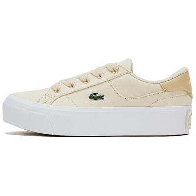 LACOSTE Mid-Top Skateboard Shoes Women's Ecru