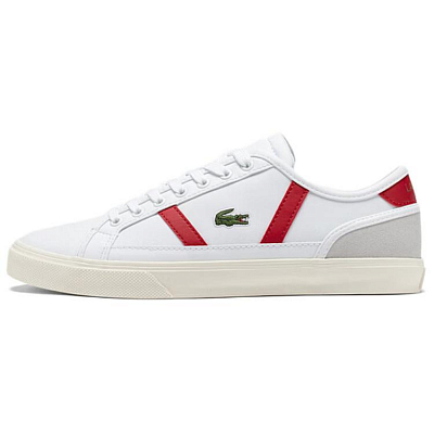 LACOSTE Abrasion Resistant Low Top Skateboard Shoes Men's White