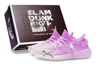 Adidas Originals Yeezy Boost 350 V2 Low-Top Casual Shoes Unisex White Purple