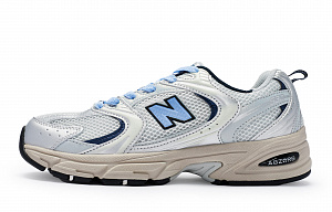 New Balance NB 530 Slip Resistant And Breathable Low Top Running Shoes Unisex Gray Silver Light Blue 1 4010419
