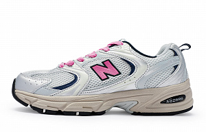 New Balance NB 530 Shock Absorbers Slip Resistant Breathable Low Top Running Shoes Unisex Gray Silver Rose Red 1 4010516