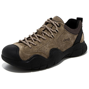 Jeep Breathable Moisture Wicking Low top Hiking Shoes Men's Khaki 1 4010579