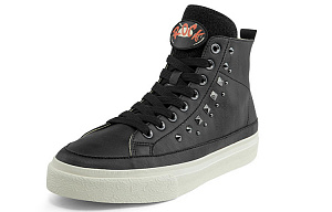 Kappa Artist Co branding Lightweight And Wear resistant High Top Skateboard Shoes Unisex Black 1 4010592