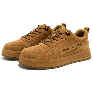 Jeep Low-Top Wheat Yellow Skateboard Shoes Men's Earth Yellow 1 4010597