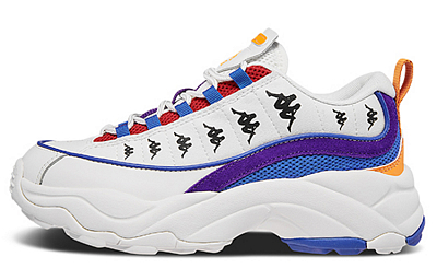 Kappa Shock Absorbers Slip Resistant Abrasion Resistant Low Top Chunky Sneakers Unisex White