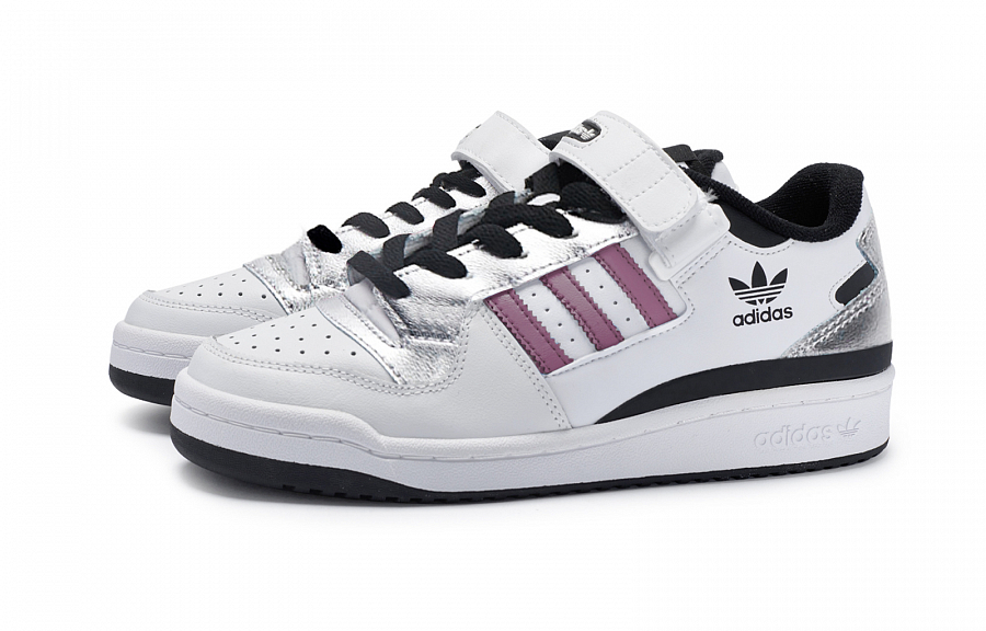 Adidas Originals FORUM Slip Resistant Abrasion Resistant Low top Skateboard Shoes Unisex Black Pink купить в интернет-магазине Yoocart с быстрой доставкой по России.