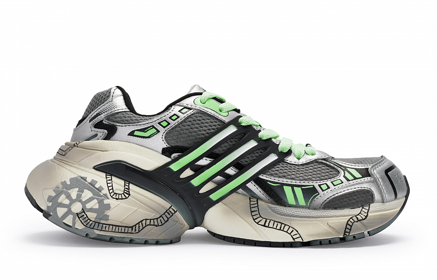 Adidas Originals ADISTAR XLG Anti Slip Wear Resistant Low Top Casual Shoes Unisex Gray Silver Green купить в интернет-магазине Yoocart с быстрой доставкой по России.