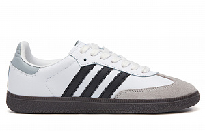 Adidas Originals SAMBA OG Abrasion Resistant Low Top Skateboard Shoes Unisex White Blue 1 4012519
