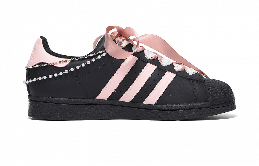 Adidas Originals SUPERSTAR Abrasion Resistant Low Top Skateboard Shoes Unisex Black Pink купить в интернет-магазине Yoocart с быстрой доставкой по России.