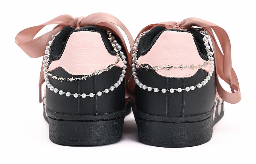 Adidas Originals SUPERSTAR Abrasion Resistant Low Top Skateboard Shoes Unisex Black Pink купить в интернет-магазине Yoocart с быстрой доставкой по России.