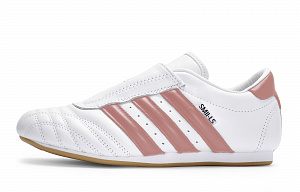 Adidas Originals Taekwondo Anti-Slip And Wear-Resistant Coverage Low-Top Training Shoes Unisex White Meat Powder 1 4012548