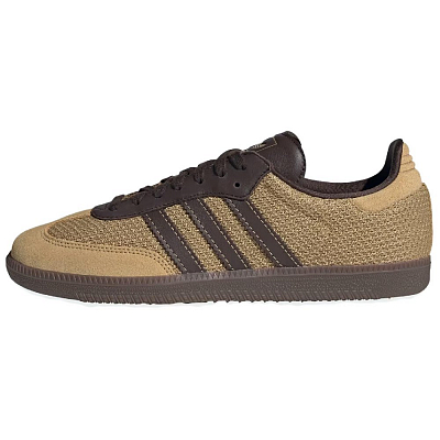 Adidas Originals SAMBA OG Abrasion Resistant Low top Skateboard Shoes Men's Gold Beige