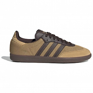 Adidas Originals SAMBA OG Abrasion Resistant Low top Skateboard Shoes Men's Gold Beige 1 4012587