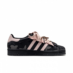 Adidas Originals SUPERSTAR Anti-Slip Wear-Resistant Low-Top Skateboard Shoes Unisex Black Pink 1 4012623