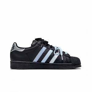 Adidas Originals SUPERSTAR Anti-Slip Wear-Resistant Low-Top Skateboard Shoes Unisex Black Blue 1 4012635