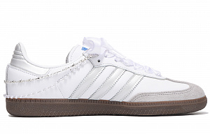 Adidas Originals SAMBA OG Abrasion Resistant Low Top Skateboard Shoes Unisex Silver White 1 4012829