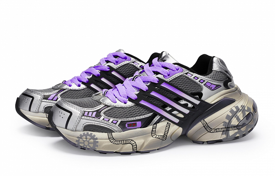 Adidas Originals ADISTAR XLG Anti Slip Wear Resistant Low Top Casual Shoes Unisex Gray Silver Purple купить в интернет-магазине Yoocart с быстрой доставкой по России.