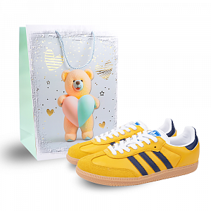 Adidas Originals Samba Low-Top Skateboard Shoes Unisex Yellow Blue White 1 4013122