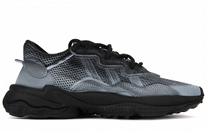 Adidas Originals Ozweego Anti-Slip And Wear-Resistant Lightweight Low-Top Chunky Sneakers Unisex Black Silver 1 4013165
