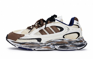 Adidas Originals Ozmillen Cushioning Wear-Resistant Low-Top Running Shoes Unisex Yellow Brown 1 4013264