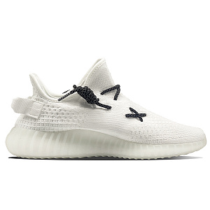 Adidas Originals Yeezy Boost 350 Shock Absorbers Slip Resistant Low top Casual Shoes Unisex White Black 1 4013291