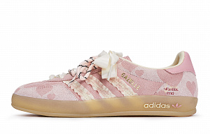 Adidas Originals GAZELLE INDOOR Skateboard Shoes Women's Low top Beige/Pink 1 4013311