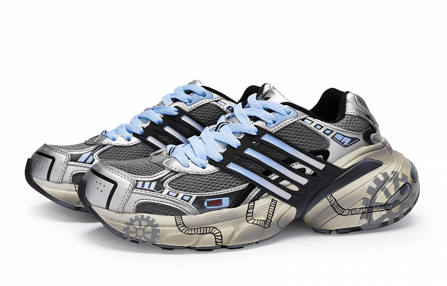 Adidas Originals ADISTAR XLG Anti Slip Wear Resistant Low Top Casual Shoes Unisex Gray Silver Blue купить в интернет-магазине Yoocart с быстрой доставкой по России.