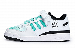 Adidas Originals FORUM Low Wear-resistant And Lightweight Low-Top Skateboard Shoes Unisex White Tiffany Black 1 4013349