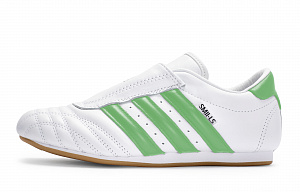 Adidas Originals Taekwondo Slip Resistant And Abrasion Resistant Coverage Low Top Training Shoes Unisex White Green 1 4013426