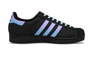 Adidas Originals Superstar 2 Low Top Skateboard Shoes Unisex Black Blue Purple 1 4013457