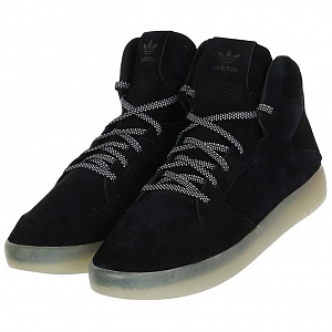 Adidas Originals Tubular Invader 2.0 Slip Resistant Abrasion Resistant High top Skateboard Shoes Unisex Black 1 4013538