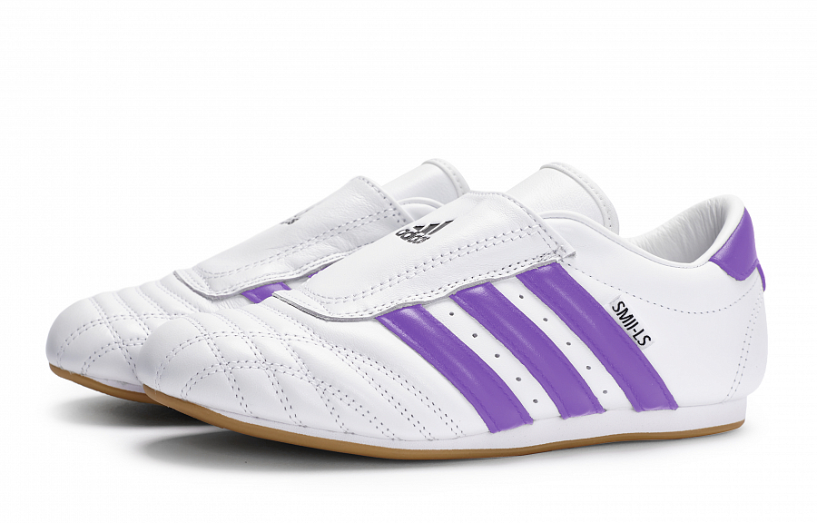 Adidas Originals Taekwondo Slip Resistant And Abrasion Resistant Coverage Low Top Training Shoes Unisex White Purple купить в интернет-магазине Yoocart с быстрой доставкой по России.
