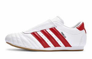 Adidas Originals Taekwondo Slip Resistant And Abrasion Resistant Coverage Low Top Training Shoes Unisex White Red 1 4013628
