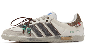 Adidas Originals SAMBA OG Slip-Resistant Low-Top Skateboard Shoes Unisex Beige White Brown 1 4013639