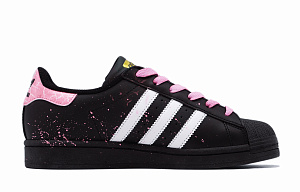 Adidas Originals SUPERSTAR Low Top Skateboard Shoes Unisex Black Pink 1 4013653