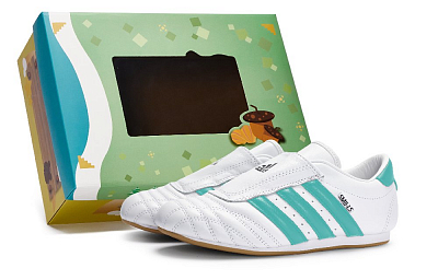 Adidas Originals Taekwondo Slip Resistant And Abrasion Resistant Coverage Low Top Training Shoes Unisex White Tiffany
