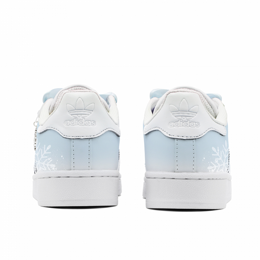 Adidas Originals SUPERSTAR Blue Snowflake Anti Slip Wear Resistant Low Top Skateboard Shoes Women's Blue White купить в интернет-магазине Yoocart с быстрой доставкой по России.