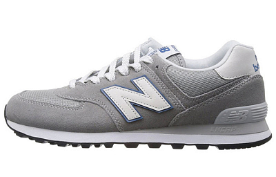 New Balance NB 574 Low Top Running Shoes Men's Gray White Blue
